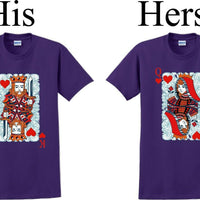 King/Queen Card  -Couples Shirts-V- Day shirts-Sold Individually