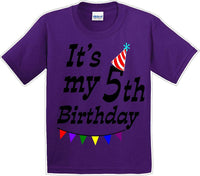 
              It's my 5th Birthday Shirt - Youth B-Day T-Shirt - 12 Color Choices - JC
            