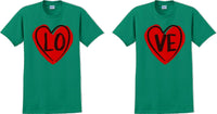 
              Couple Matching T-shirt Love Tshirt LO VE Valentine's Day Couple Shirts V-Day
            