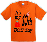 
              It's my 10th Birthday Shirt with Birthday cake design  -Youth B-Day T-Shirt - JC
            