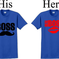 Boss/The real Boss  -Couples Shirts-V- Day shirts-Sold Individually