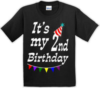 
              It's my 2nd Birthday Shirt - Youth B-Day T-Shirt - 12 Color Choices - JC
            