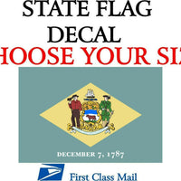 Delaware STATE FLAG, STICKER, DECAL, state flag of Delaware 5 YR VINYL