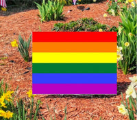
              LGBT Gay Pride Rainbow Flag Pride - Yard Sign - Double Sided - 18"x24"
            