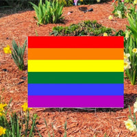 LGBT Gay Pride Rainbow Flag Pride - Yard Sign - Double Sided - 18"x24"