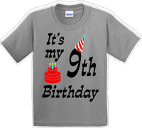 
              It's my 9th Birthday Shirt with Birthday cake design  - Youth B-Day T-Shirt - JC
            