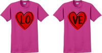 
              Couple Matching T-shirt Love Tshirt LO VE Valentine's Day Couple Shirts V-Day
            