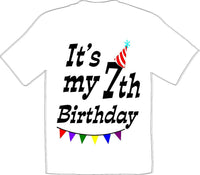 
              It's my 7th Birthday Shirt - Youth B-Day T-Shirt - 12 Color Choices - JC
            