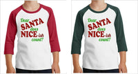 
              Dear Santa does Niceish count Christmas shirt 3/4 Sleeve Shirt Youth
            