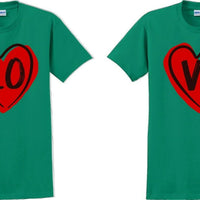 Couple Matching T-shirt Love Tshirt LO VE Valentine's Day Couple Shirts V-Day