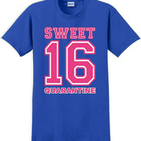 Sweet 16 Quarantine  - 16th B-Day T-Shirt Birthday Shirt 12 Color Choices S-5XL