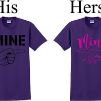 Mine  -Couples Shirts-V- Day shirts-Sold Individually