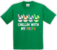 
              Chillin with my PEEPS - Distressed Design - Kids/Youth Easter T-shirt
            