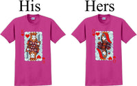 
              King/Queen Card  -Couples Shirts-V- Day shirts-Sold Individually
            