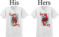 
              King/Queen Card  -Couples Shirts-V- Day shirts-Sold Individually
            