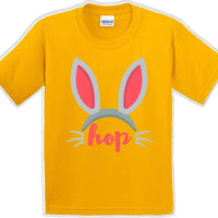 HOP Bunny Ears - Distressed Design - Kids/Youth Easter T-shirt