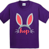 HOP Bunny Ears - Distressed Design - Kids/Youth Easter T-shirt