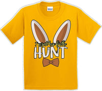 
              I'm just here for the HUNT - Distressed Design - Kids/Youth Easter T-shirt
            