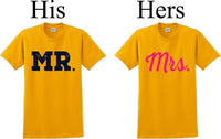 
              Mr. and Mrs.-Couples Shirts-Valentines shirts- V- Day shirts-Sold Individually
            