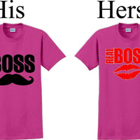 Boss/The real Boss  -Couples Shirts-V- Day shirts-Sold Individually