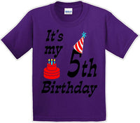 
              It's my 5th Birthday Shirt with Birthday cake design  - Youth B-Day T-Shirt - JC
            