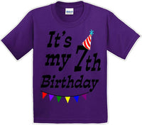 
              It's my 7th Birthday Shirt - Youth B-Day T-Shirt - 12 Color Choices - JC
            