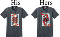 
              King/Queen Card  -Couples Shirts-V- Day shirts-Sold Individually
            