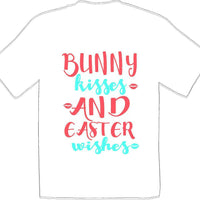 Bunny Kisses and Easter Wishes - Distressed Design - Kids/Youth Easter T-shirt