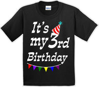 
              It's my 3rd Birthday Shirt - Youth B-Day T-Shirt - 12 Color Choices - JC
            