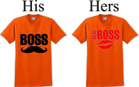 
              Boss/The real Boss  -Couples Shirts-V- Day shirts-Sold Individually
            