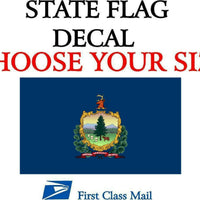 VERMONT STATE FLAG, STICKER, DECAL, 5 YR VINYL State Flag of Vermont