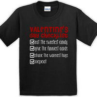 Valentine's Day Checklist - Valentine's Day Youth T-Shirt   JC