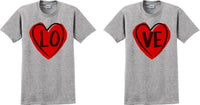 
              Couple Matching T-shirt Love Tshirt LO VE Valentine's Day Couple Shirts V-Day
            