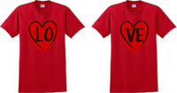 
              Couple Matching T-shirt Love Tshirt LO VE Valentine's Day Couple Shirts V-Day
            