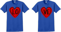 
              Couple Matching T-shirt Love Tshirt LO VE Valentine's Day Couple Shirts V-Day
            