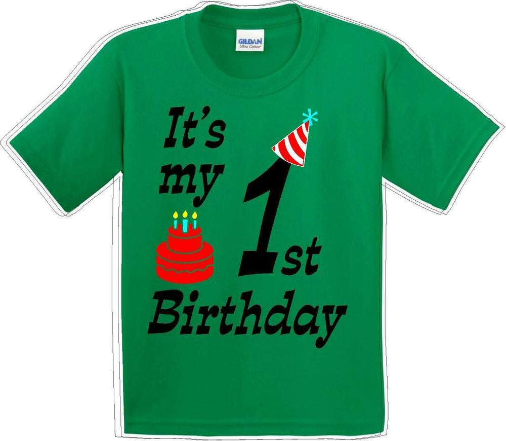 It's my 1st Birthday Shirt with Birthday cake design  - Youth B-Day T-Shirt - JC