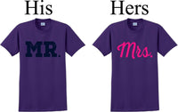 
              Mr. and Mrs.-Couples Shirts-Valentines shirts- V- Day shirts-Sold Individually
            