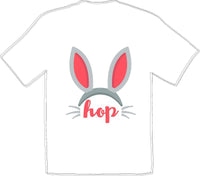 
              HOP Bunny Ears - Distressed Design - Kids/Youth Easter T-shirt
            