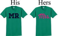 
              Mr. and Mrs.-Couples Shirts-Valentines shirts- V- Day shirts-Sold Individually
            