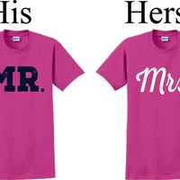 Mr. and Mrs.-Couples Shirts-Valentines shirts- V- Day shirts-Sold Individually