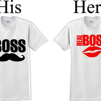 Boss/The real Boss  -Couples Shirts-V- Day shirts-Sold Individually