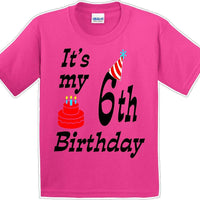 It's my 6th Birthday Shirt with Birthday cake design  - Youth B-Day T-Shirt - JC