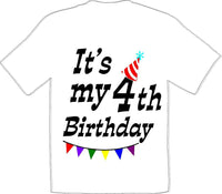 
              It's my 4th Birthday Shirt - Youth B-Day T-Shirt - 12 Color Choices - JC
            