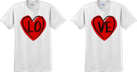 
              Couple Matching T-shirt Love Tshirt LO VE Valentine's Day Couple Shirts V-Day
            