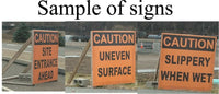 
              Coroplast Construction Signs - 48" x 48" - Qty 2 - Caution Uneven Surface
            