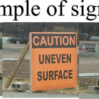 Coroplast Construction Signs - 48" x 48" - Qty 2 - Caution Uneven Surface