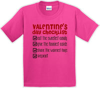 
              Valentine's Day Checklist - Valentine's Day Youth T-Shirt   JC
            