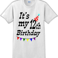 It's my 12th Birthday Shirt  - Adult B-Day T-Shirt - JC