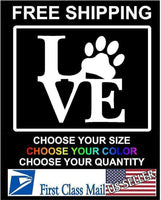 
              LOVE PAW Sticker Family Car Window Vinyl Decal Cute Animal Pet Dog Cat Wall Art
            
