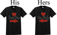 
              Her one His Only  -Couples Shirts-Valentines Day-V- Day shirts-Sold Individually
            